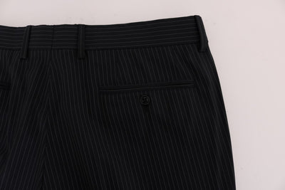 Blue Wool Stretch Dress Pants
