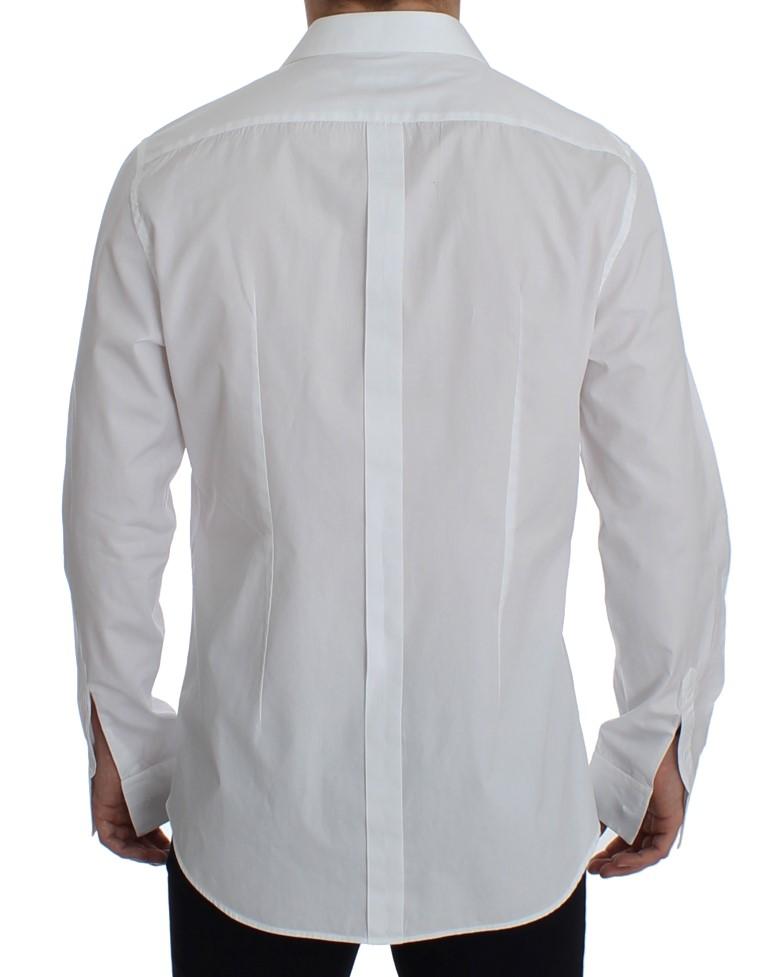 White GOLD Slim Fit Dress Tuxedo Shirt