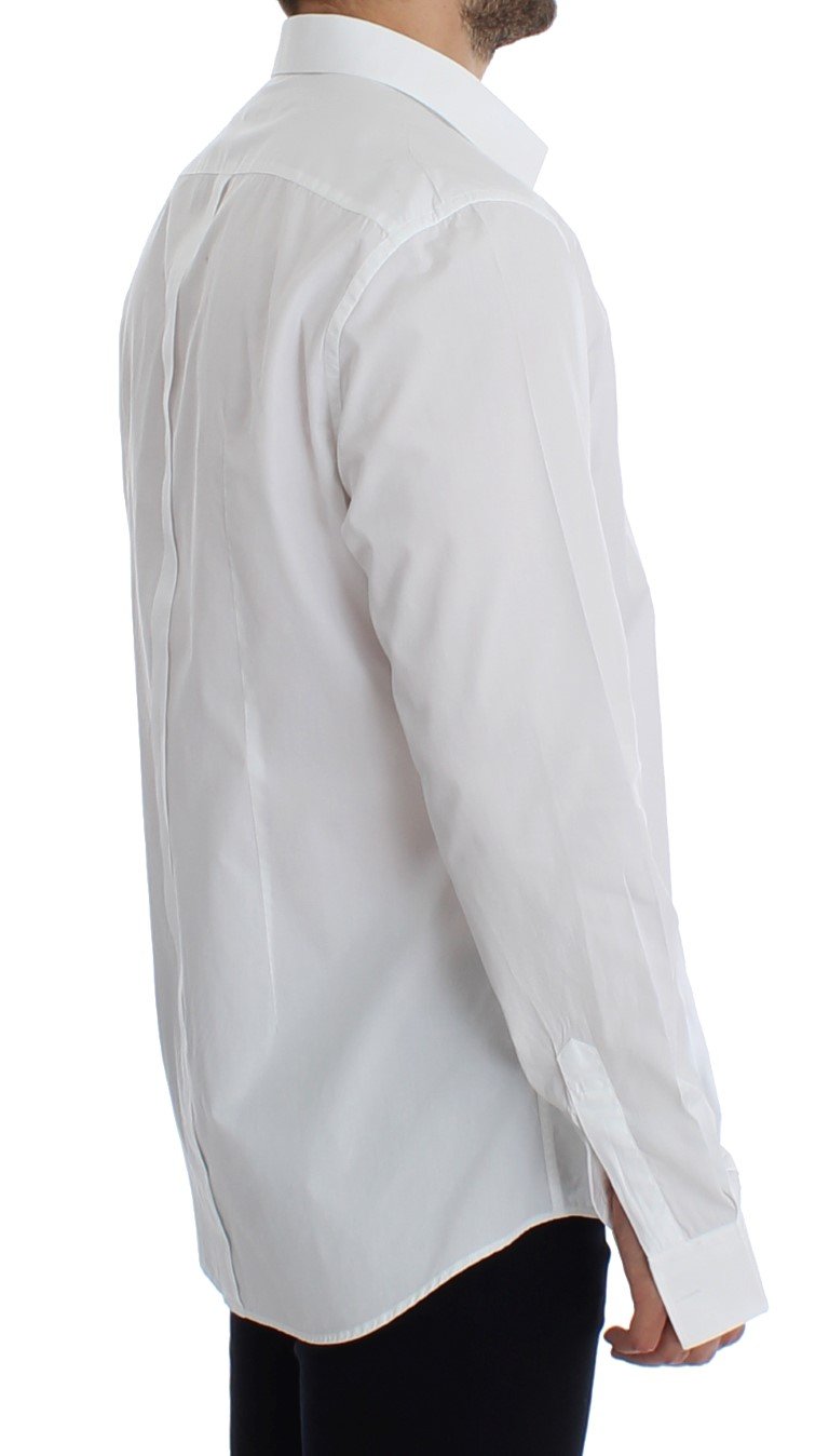 White GOLD Slim Fit Dress Tuxedo Shirt