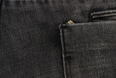 Gray distressed jeans