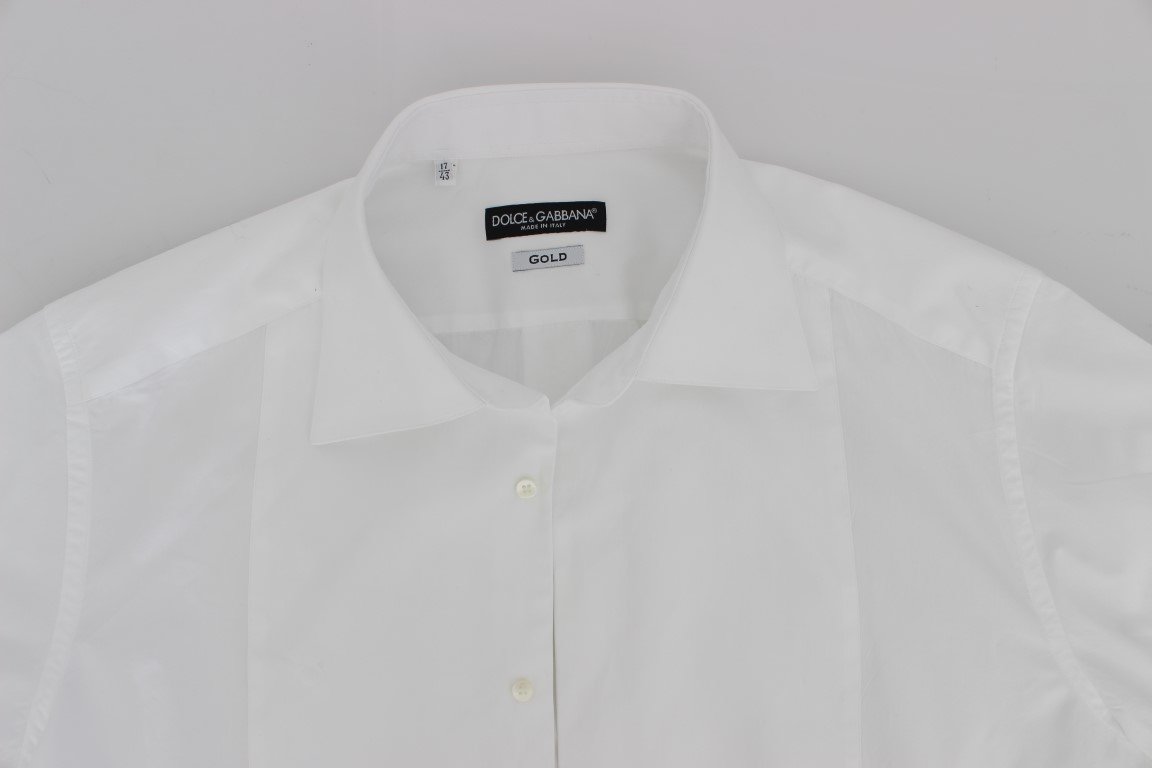 White GOLD Slim Fit Dress Tuxedo Shirt