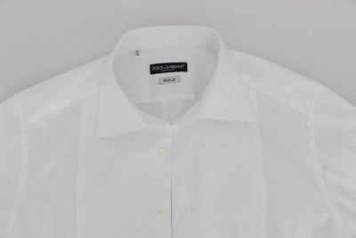 White GOLD Slim Fit Dress Tuxedo Shirt