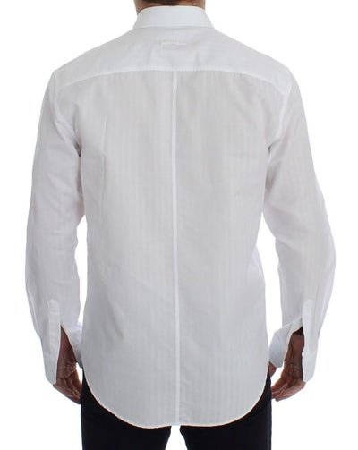 White Striped Regular Fit Dress Shirt