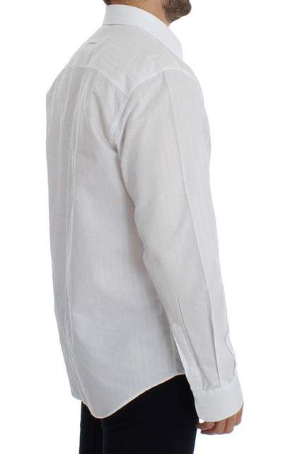 White Striped Regular Fit Dress Shirt