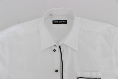White Striped Regular Fit Dress Shirt