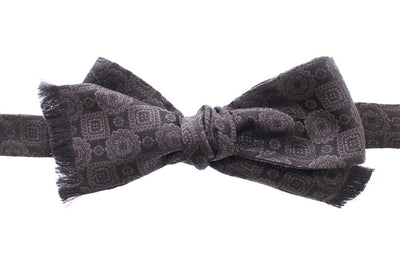 Black Silk Baroque Paisley Untied Bow Tie
