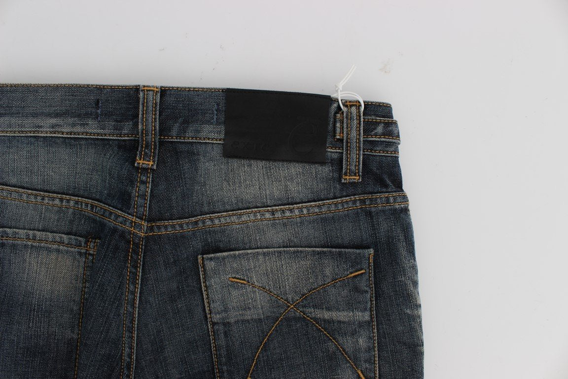Blue Wash Cotton Denim Regular Fit Jeans