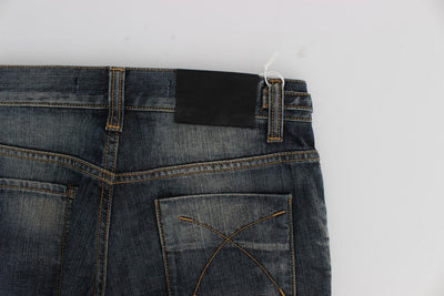 Blue Wash Cotton Denim Regular Fit Jeans
