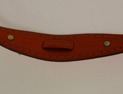 Orange Leather Multicolor Beaded Belt