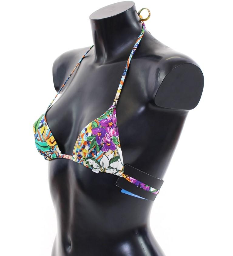 Multicolor Mosaic Bikini Top Bra Swimwear