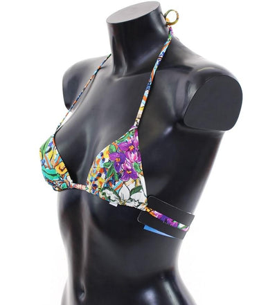 Multicolor Mosaic Bikini Top Bra Swimwear