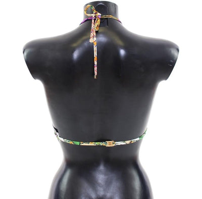 Multicolor Mosaic Bikini Top Bra Swimwear