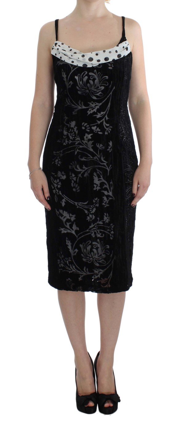 Black Floral Sheath Dress & Blazer Set