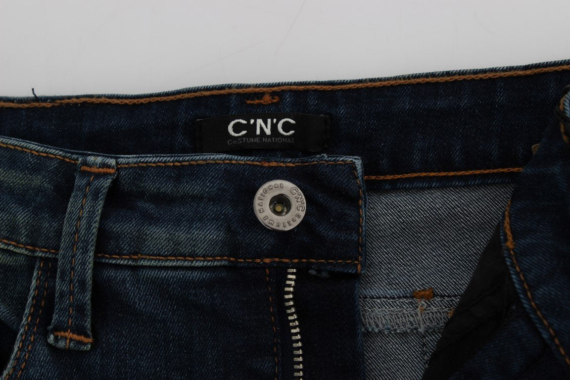 Blue straight leg jeans