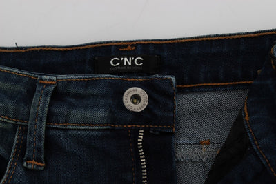 Blue straight leg jeans