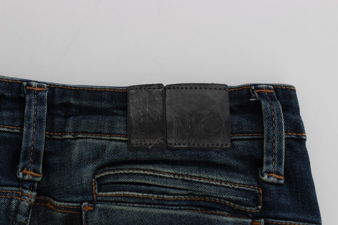 Blue straight leg jeans