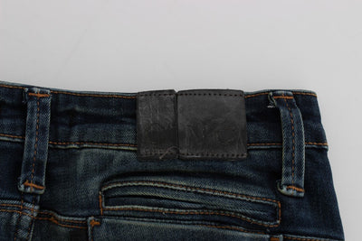 Blue straight leg jeans