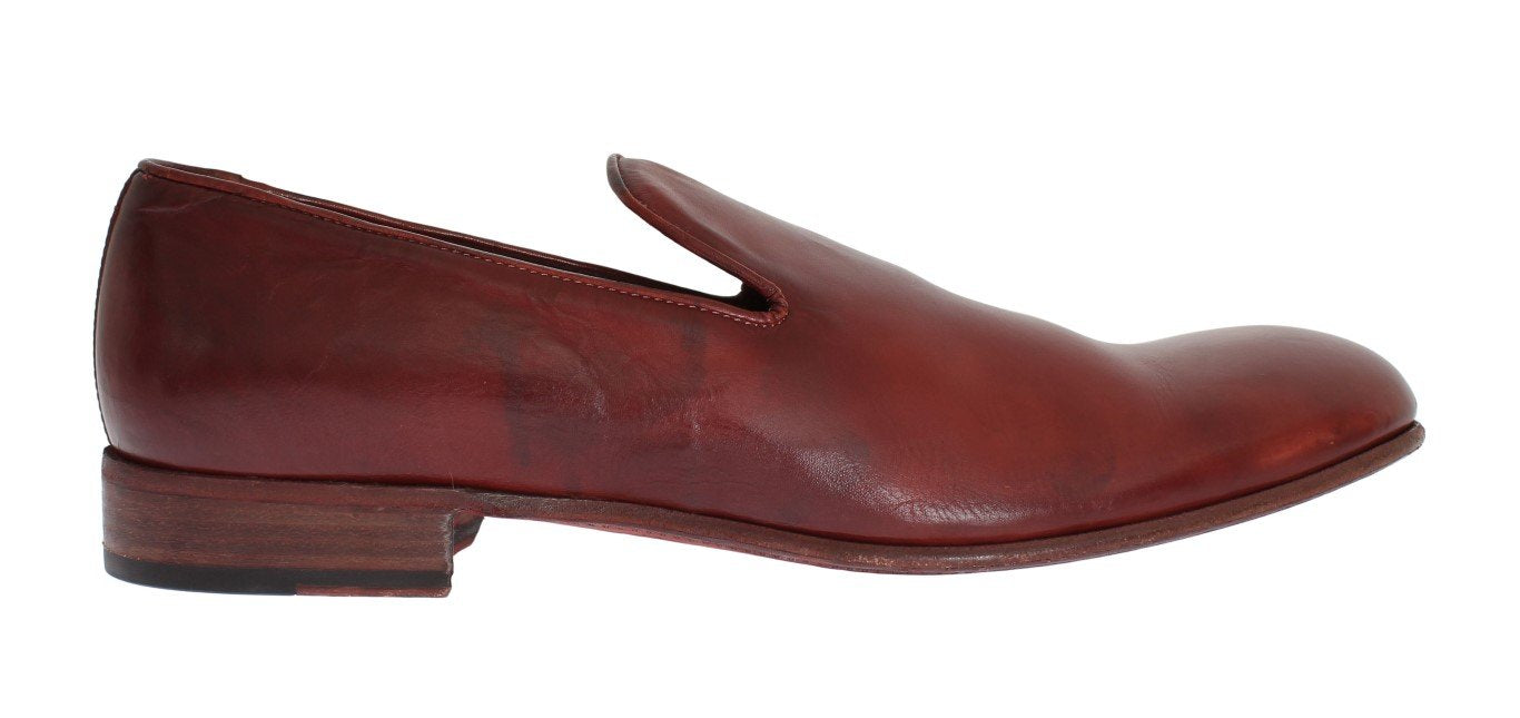Bordeaux Leather Loafers Shoes