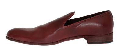 Bordeaux Leather Loafers Shoes