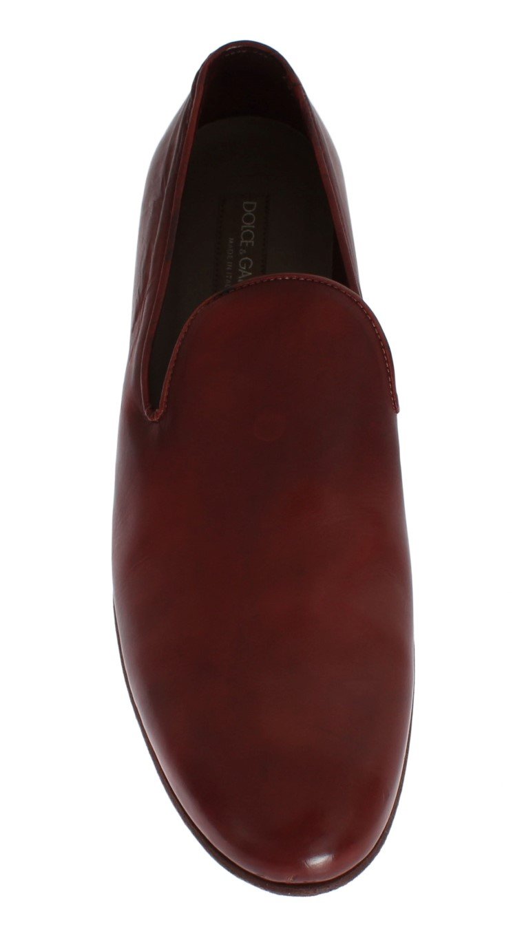 Bordeaux Leather Loafers Shoes