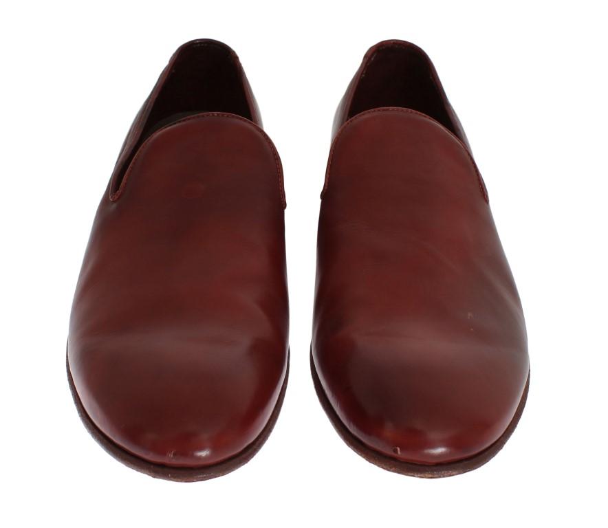 Bordeaux Leather Loafers Shoes