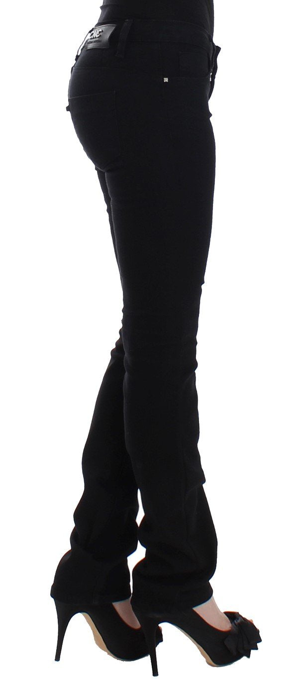 Black straight leg jeans