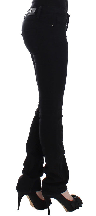 Black straight leg jeans