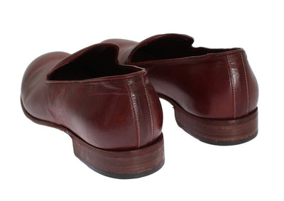 Bordeaux Leather Loafers Shoes