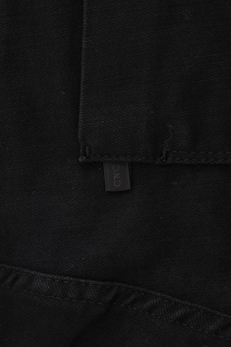 Black straight leg jeans