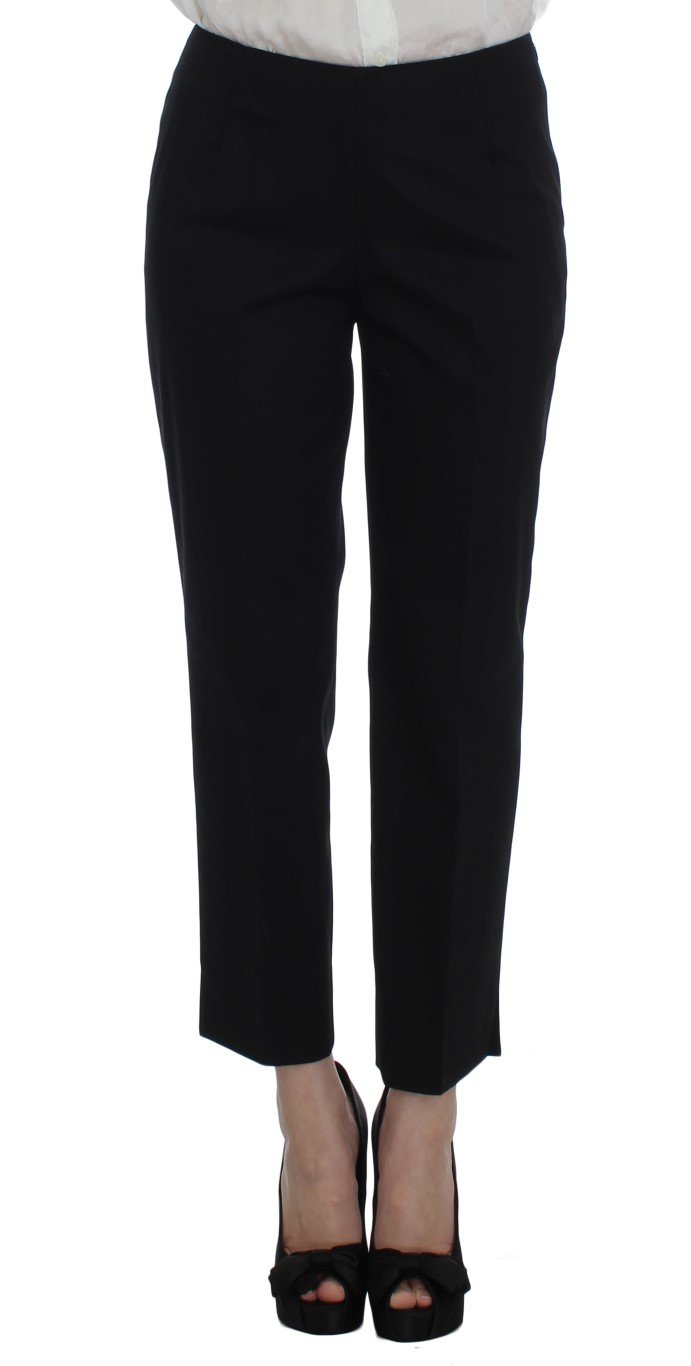 Black Cotton Stretch Suit
