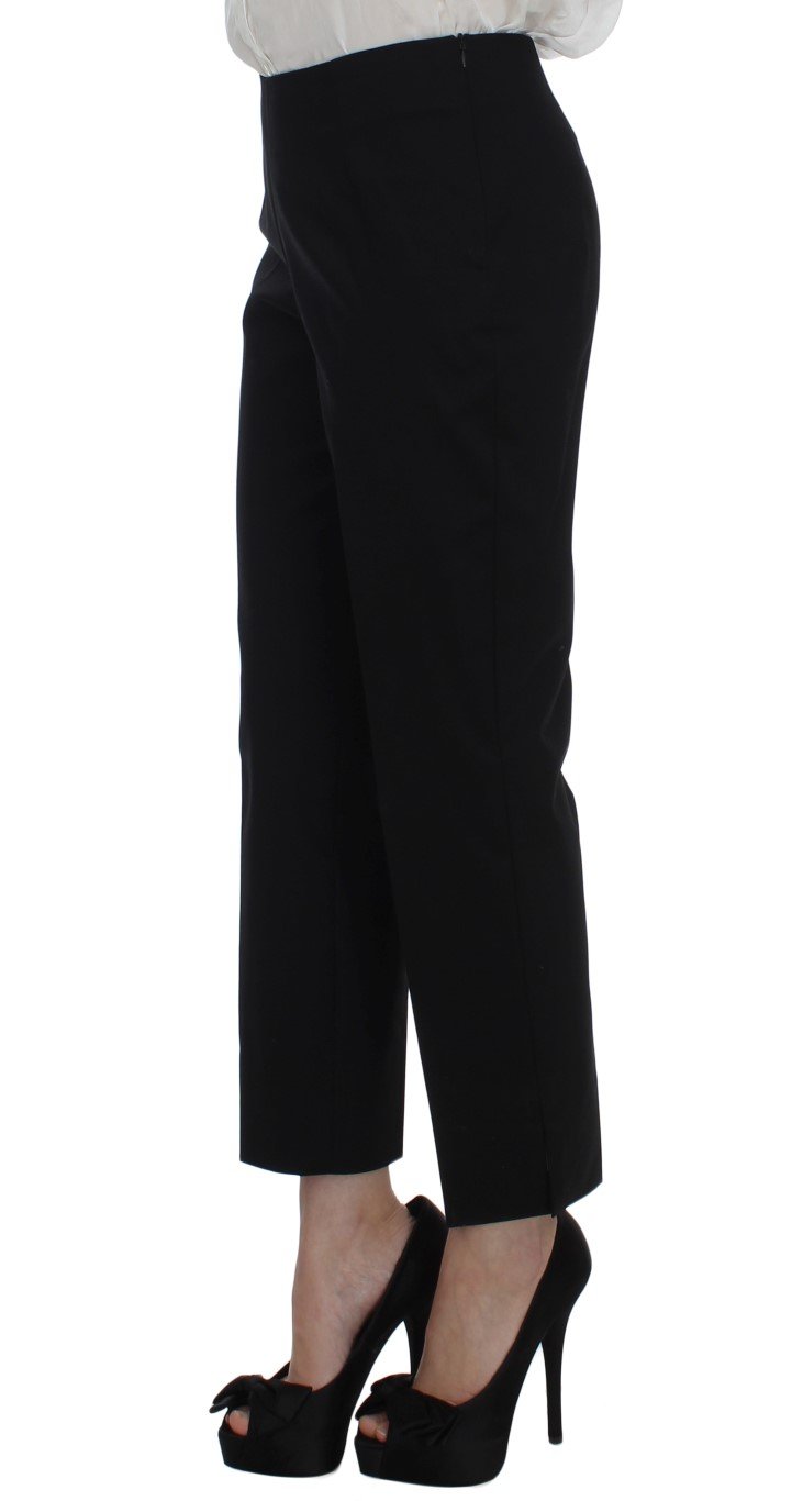 Black Cotton Stretch Suit