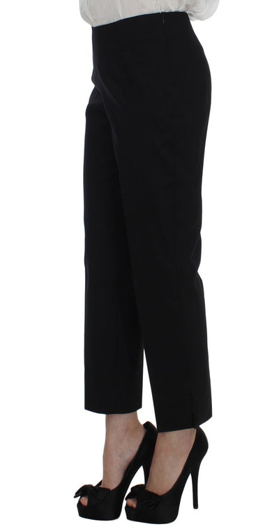 Black Cotton Stretch Suit