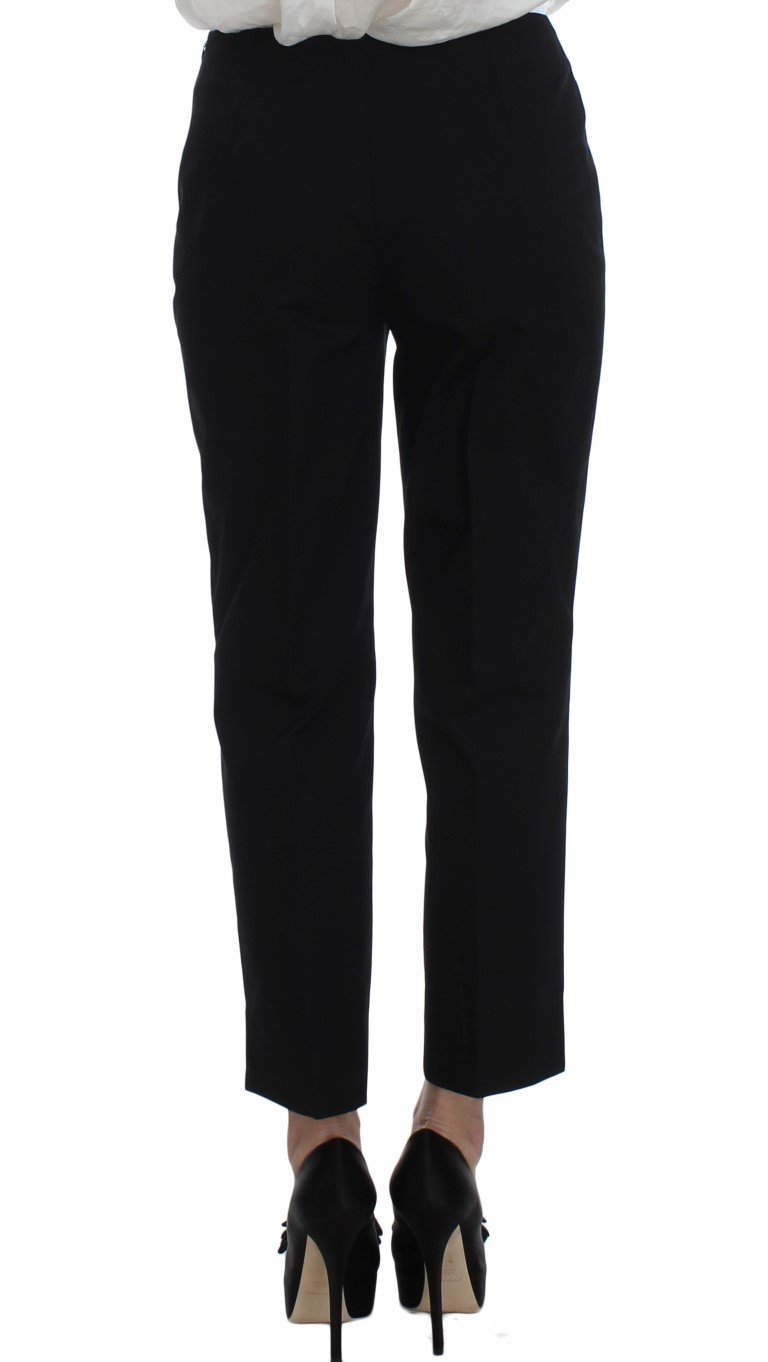 Black Cotton Stretch Suit