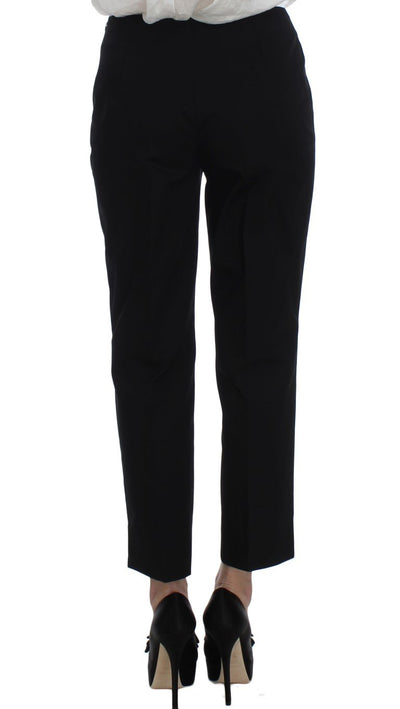 Black Cotton Stretch Suit