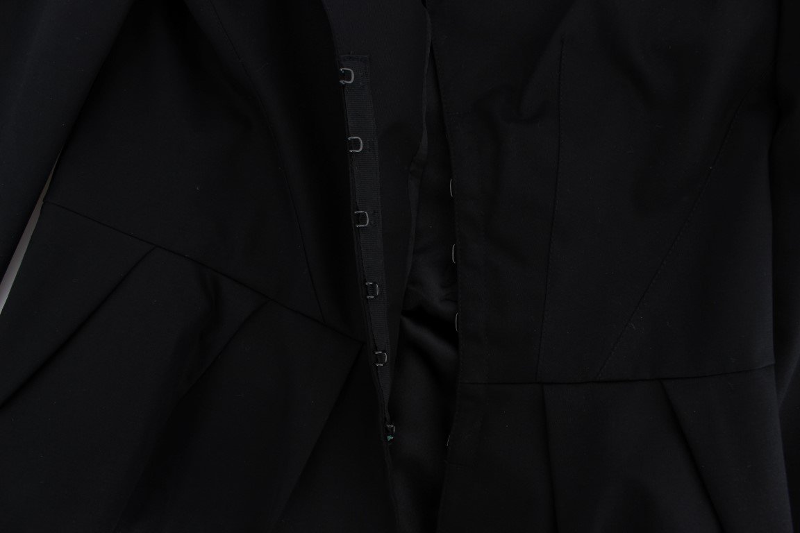 Black Cotton Stretch Suit