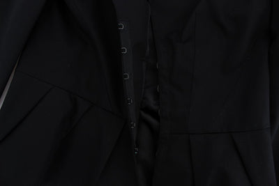 Black Cotton Stretch Suit