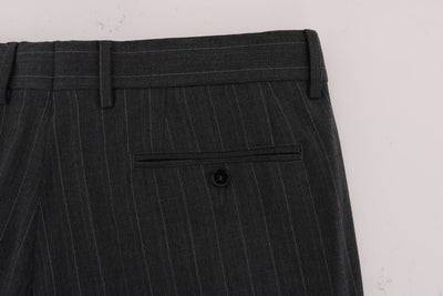 Gray Striped Dress Formal Pants