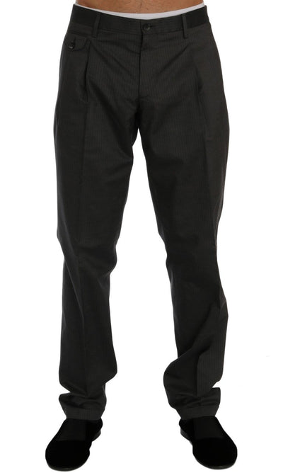 Gray Striped Dress Formal Pants