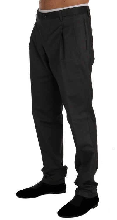 Gray Striped Dress Formal Pants