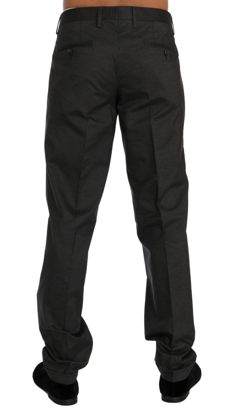 Gray Striped Dress Formal Pants