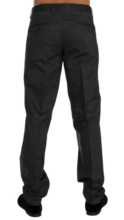 Gray Striped Dress Formal Pants