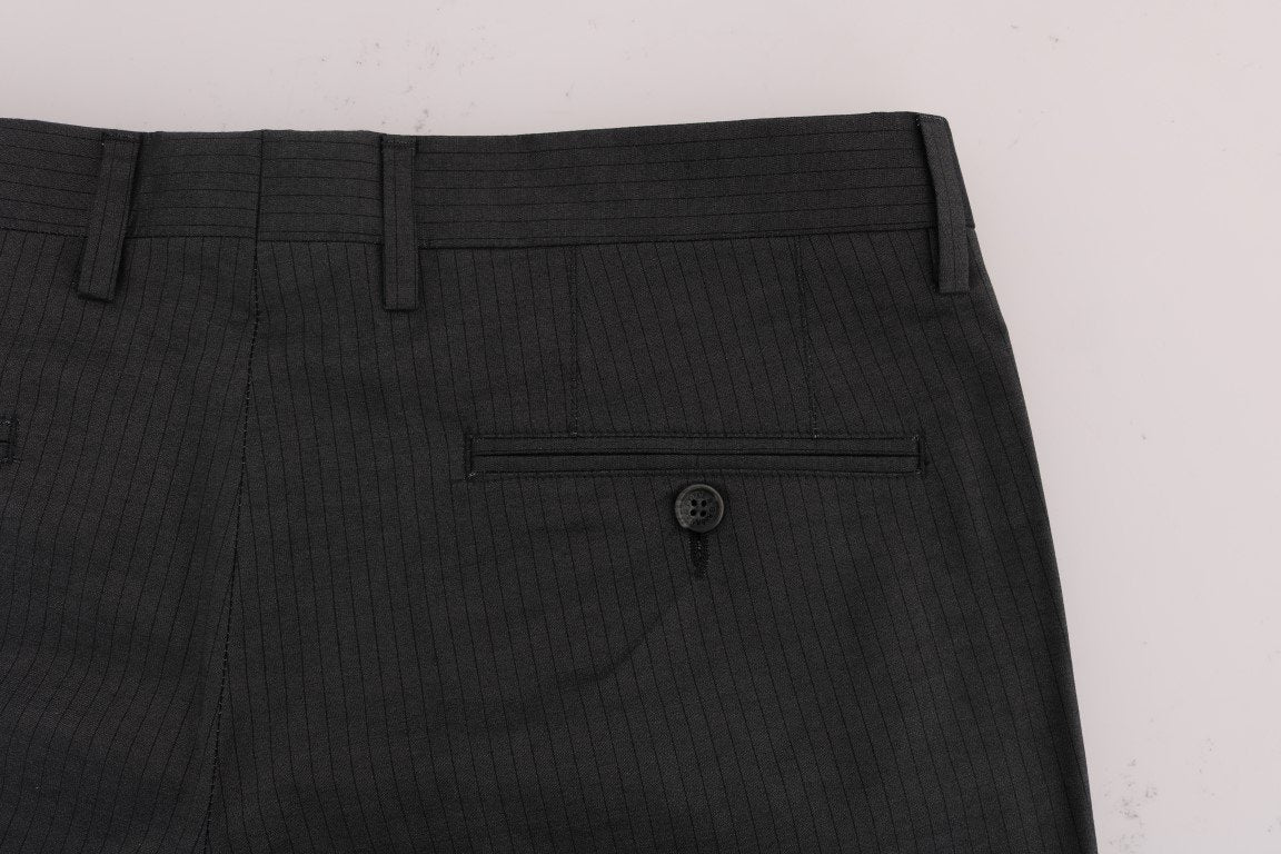 Gray Striped Dress Formal Pants