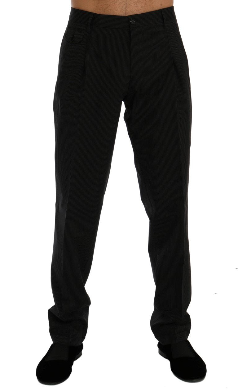 Black Striped Dress Formal Pants