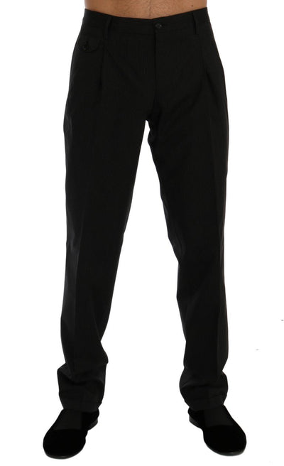 Black Striped Dress Formal Pants