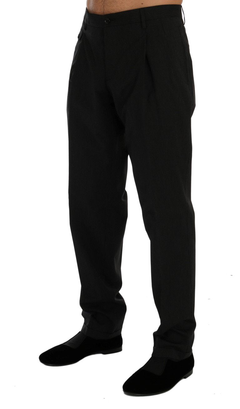 Black Striped Dress Formal Pants