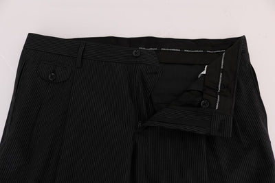 Black Striped Dress Formal Pants