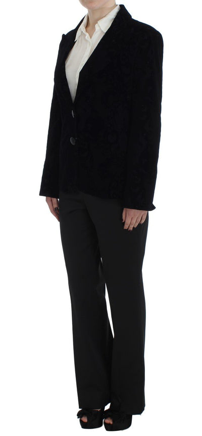 Black Lace Stretch Suit