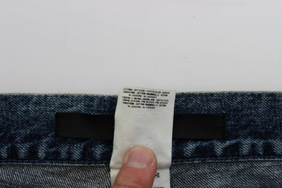 Blue Wash Cotton Denim Regular Fit Jeans