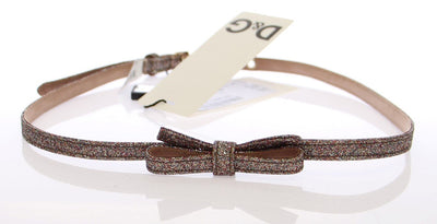 Multicolor Glitter Cotton Logo Belt