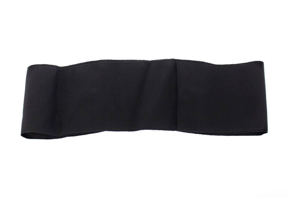 Black Crystal Brass Wide Waist Runway Belt